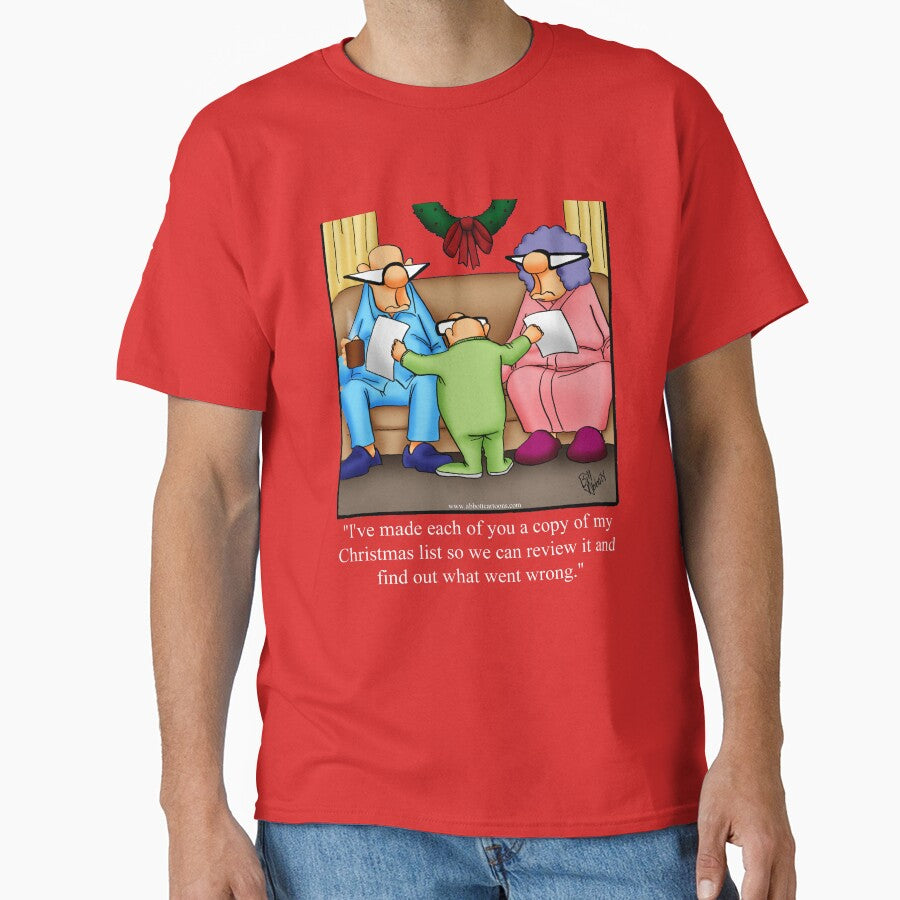 Funny Spectickles Christmas List Cartoon Humor by abbottoons T-Shirts, Hoodie, Sweatshirt | BlankRebels.com (Image 1)