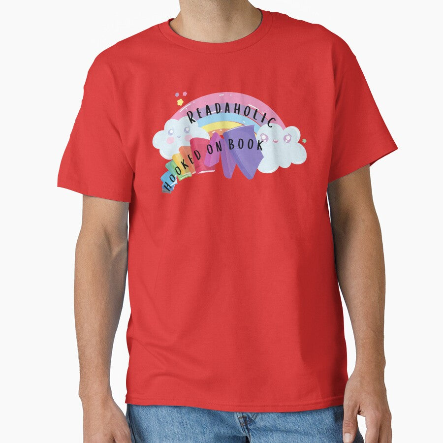 Readaholic Hooked On Book shirt.If you are a bookworm, this is the shirt for you.shirt for book lovers. by... (Image 1)