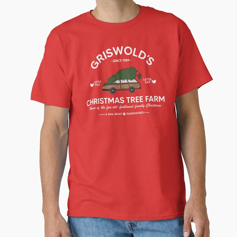 Red Vintage Farm Fresh Trees Christmas Vacation by happyholidayfan T-Shirts, Hoodie, Sweatshirt | BlankRebels.com (Image 1)