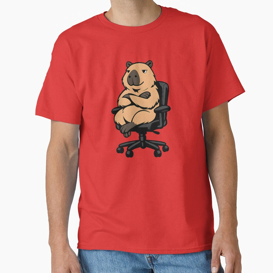 Office Chill Capybara by KawaiiOrbit T-Shirts, Hoodie, Sweatshirt | BlankRebels.com (Image 1)