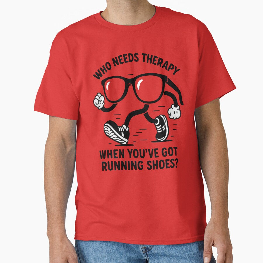Who needs therapy when you've got running shoes? by Hcelement1 T-Shirts, Hoodie, Sweatshirt | BlankRebels.com (Image 1)