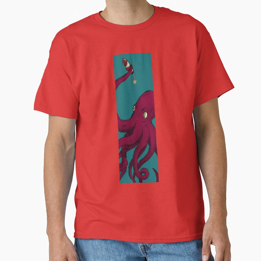 Firecracker Octopus by AtlasisDreaming T-Shirts, Hoodie, Sweatshirt | BlankRebels.com (Image 1)