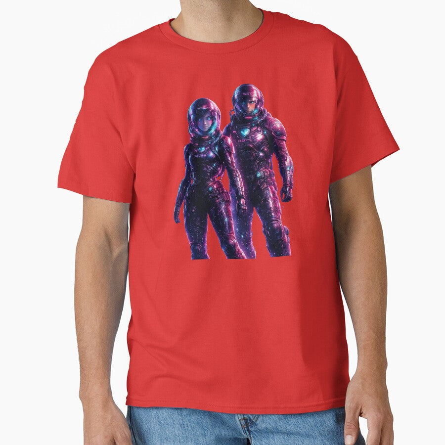 Neon Astronaut Crew. by Nika Art Studio