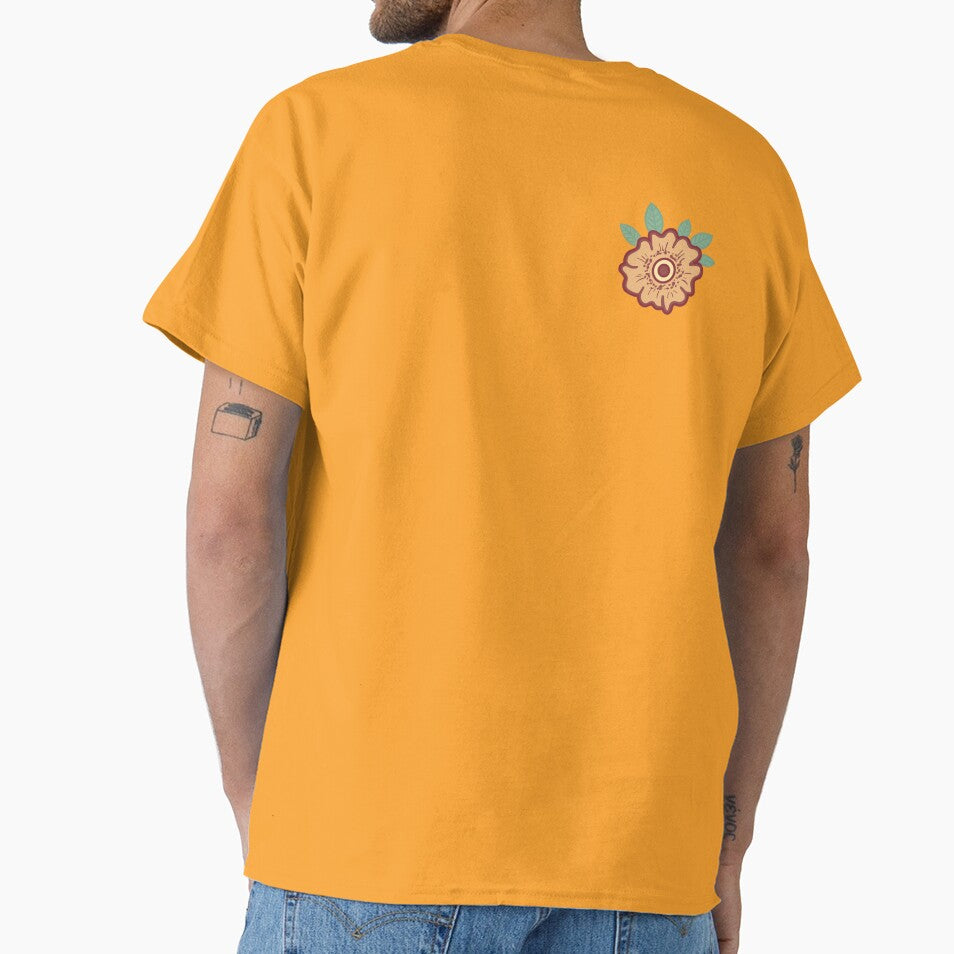 Orange Calendula flower in bloom by Northlink T-Shirts, Hoodie, Sweatshirt | BlankRebels.com (Image 1)