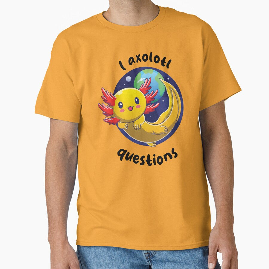 Axolotl questions - gold (on light colors) by messy-nessie T-Shirts, Hoodie, Sweatshirt | BlankRebels.com (Image 1)