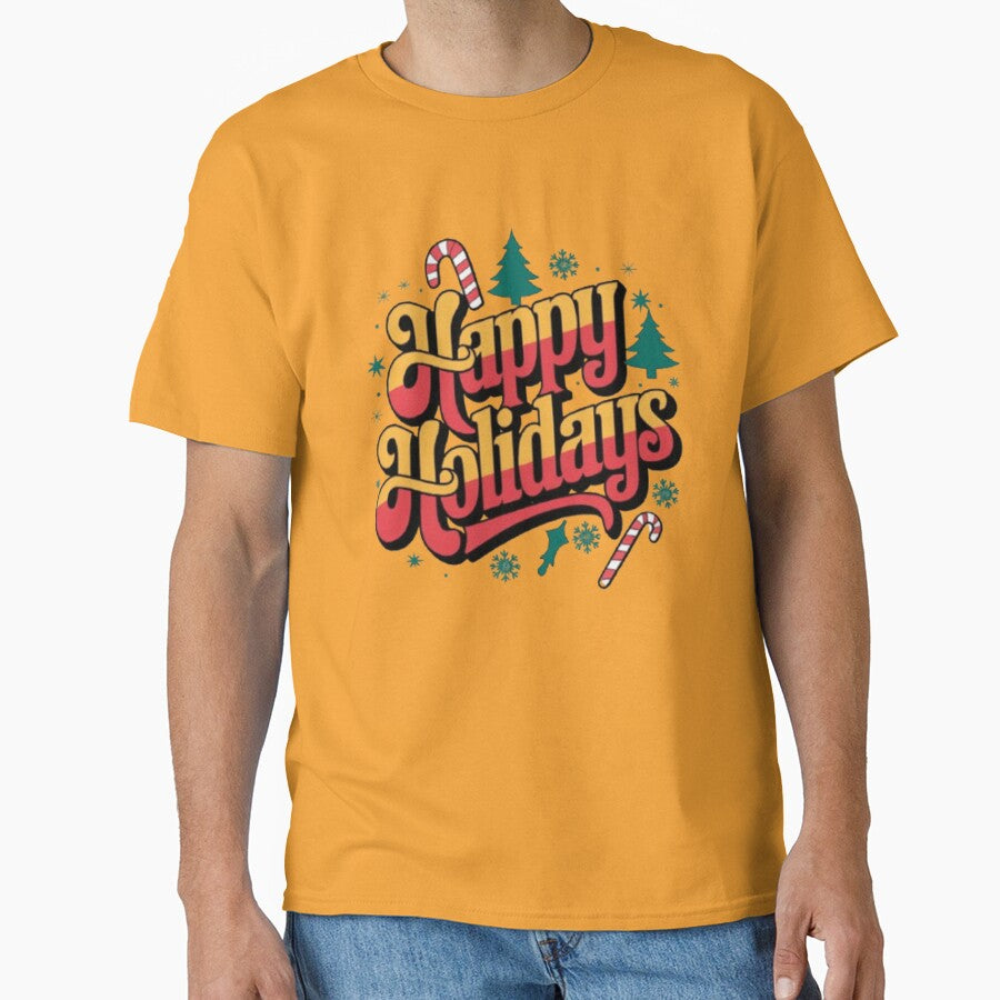 "Happy Holidays’ Festive Design by PrintBreeze T-Shirts, Hoodie, Sweatshirt | BlankRebels.com (Image 1)