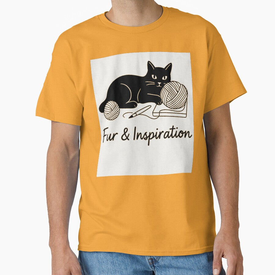 Fur & Inspiration – Cozy Hoodie for Cat Lovers – Funny and Minimalist Style by JustMeditateIt T-Shirts, Sweatshirt (Image 1)