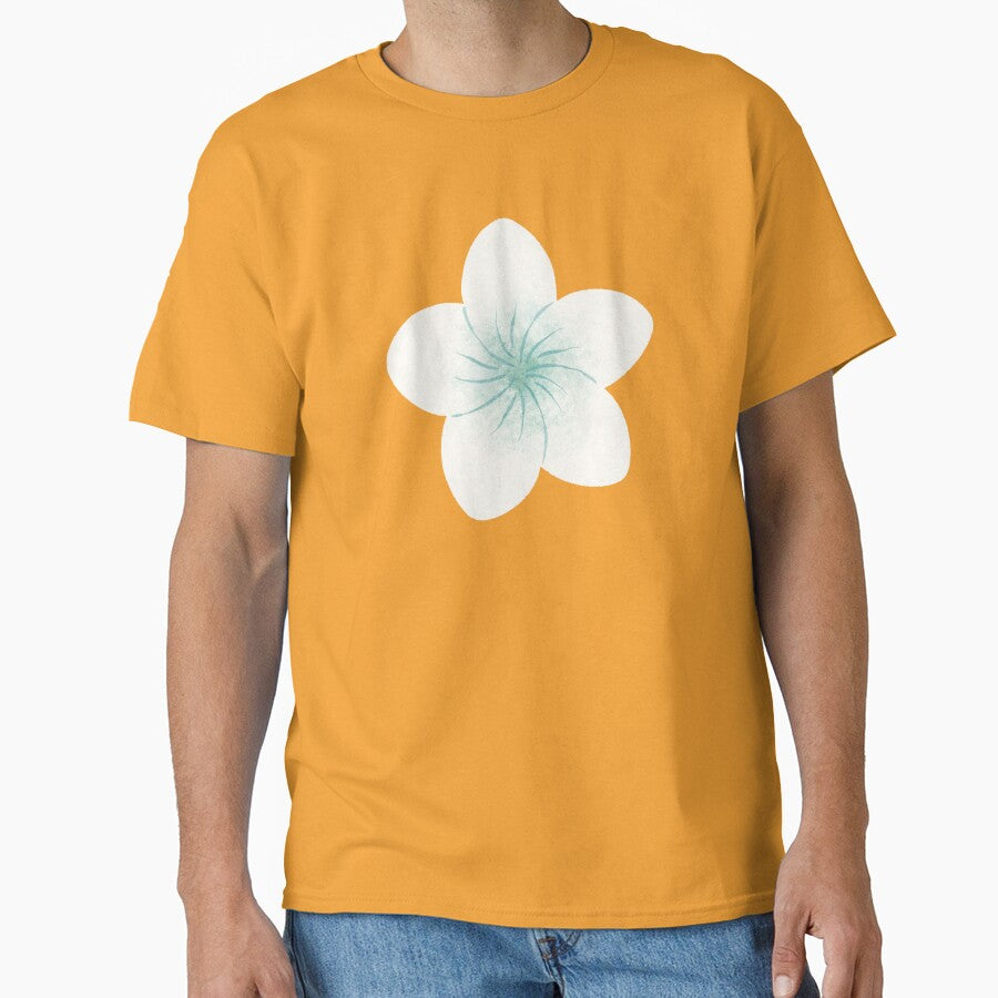 Beautiful White and Blue Tropical Flower by Yulia Saraswati T-Shirts, Hoodie, Sweatshirt | BlankRebels.com (Image 1)