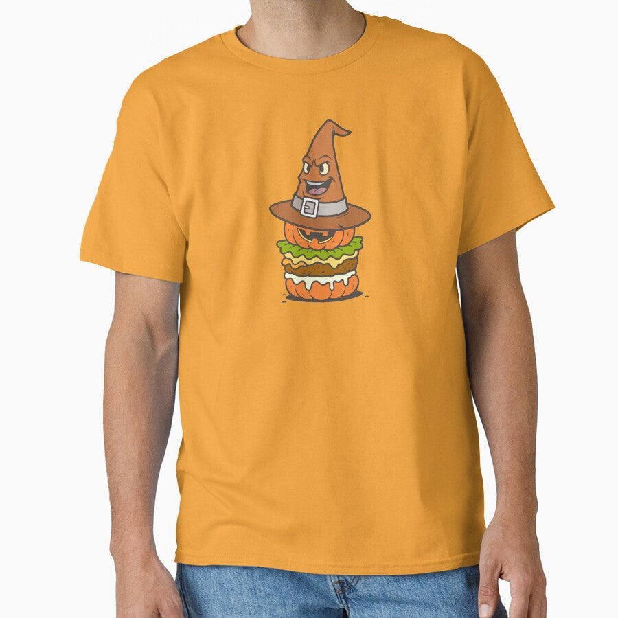 Halloween burger pumpkin with wizard hat. by Witch Cat T-Shirts, Hoodie, Sweatshirt | BlankRebels.com (Image 1)