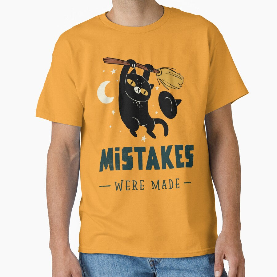 Halloween Funny Black Cat hanging from a broom by Mariana Piana T-Shirts, Hoodie, Sweatshirt | BlankRebels.com (Image 1)