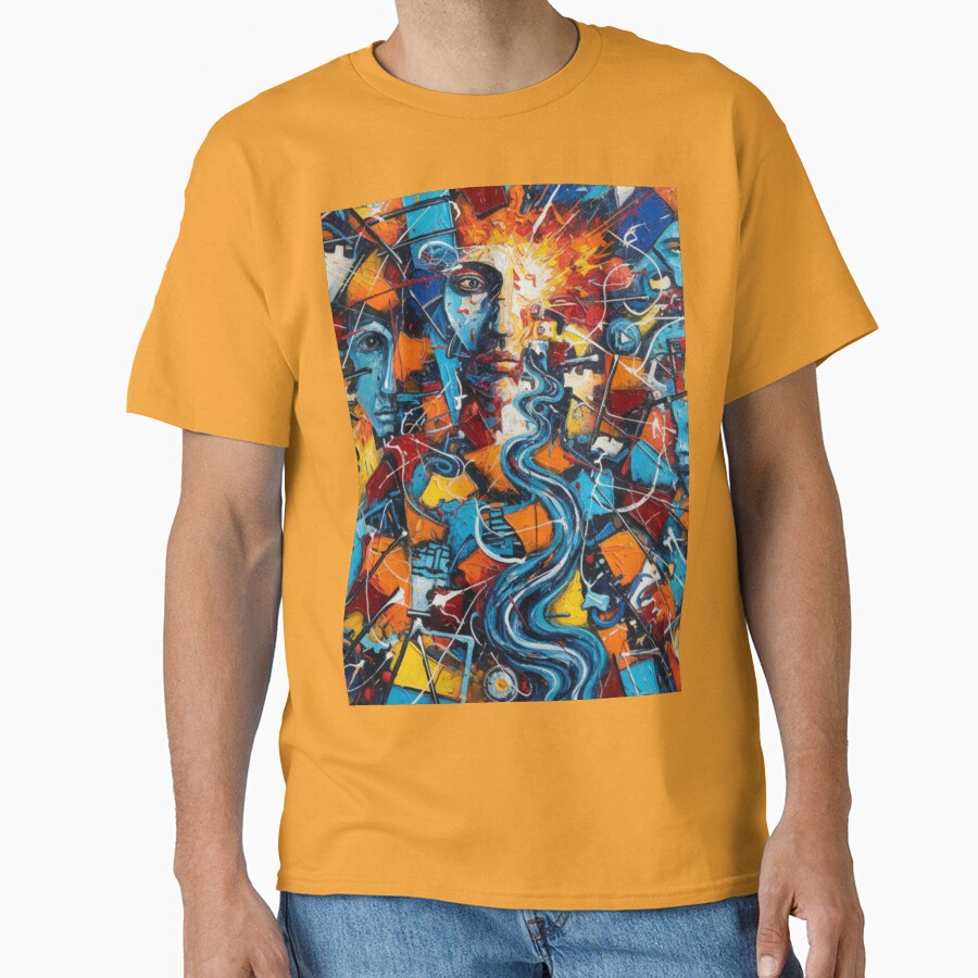 Abstract Urban Portrait Art Modern Colorful Geometric Wall Decor T-Shirts, Hoodie, Sweatshirt