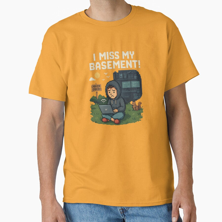 I Miss My Basement – Developer Life Pixel Art by pixellifestyle T-Shirts, Hoodie, Sweatshirt | BlankRebels.com (Image 1)