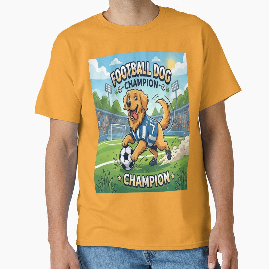 Football Dog Champion Cartoon by Sneh024