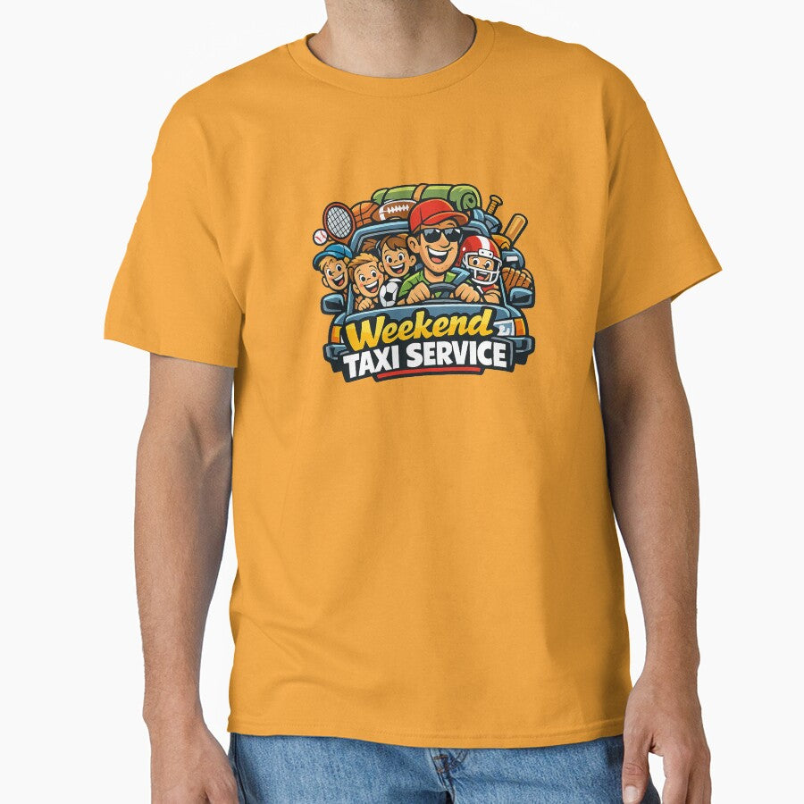 Weekend Taxi Service Funny Dad Design – Sports Dad Family Life Humor by MirAgency T-Shirts, Hoodie, Sweatshirt (Image 1)