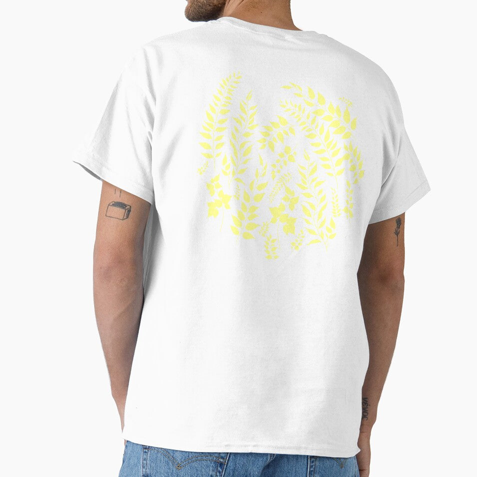Greenery Botanical Print Yellow and White by SilverPegasus T-Shirts, Hoodie, Sweatshirt | BlankRebels.com (Image 1)