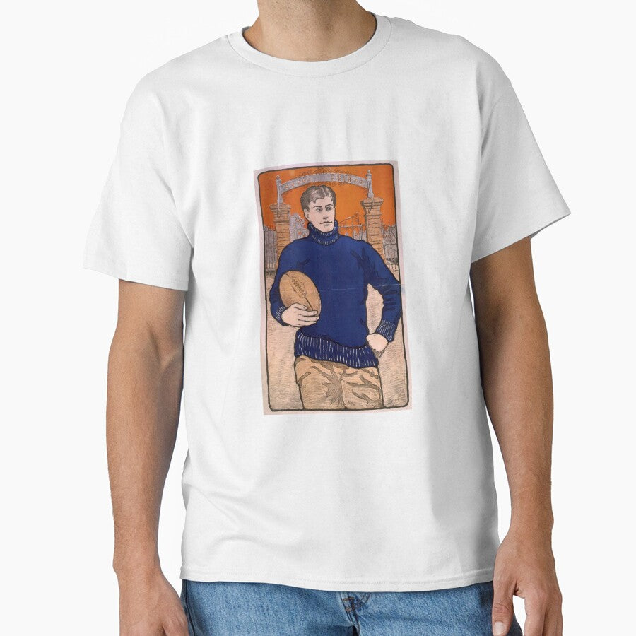Vintage Football Player Illustration (1902) by BravuraMedia T-Shirts, Hoodie, Sweatshirt | BlankRebels.com (Image 1)
