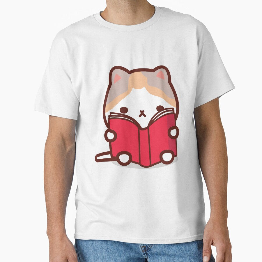 Cute Cat Reading a Book by UnwindMoon T-Shirts, Hoodie, Sweatshirt | BlankRebels.com (Image 1)