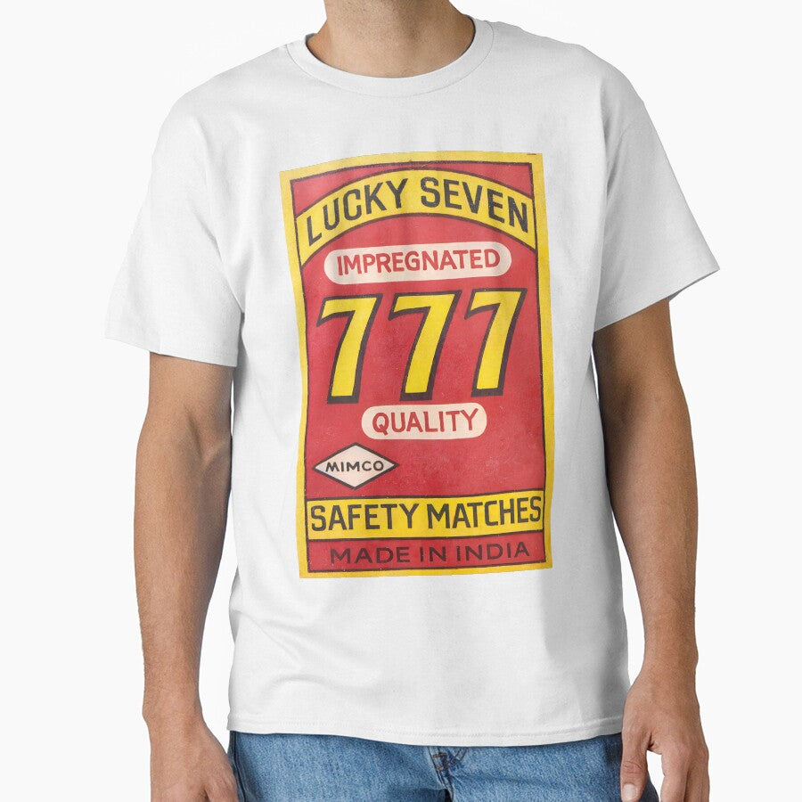 Vintage Lucky Seven 777 Impregnated Safety Matches Design by Glitterblix T-Shirts, Hoodie, Sweatshirt (Image 1)