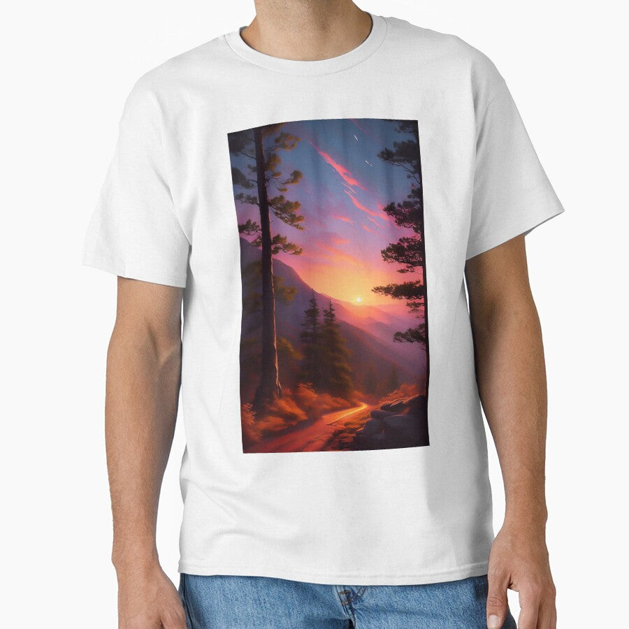 Smokey Mountain National Park Nature Landscape Sunset by CattlettArt T-Shirts, Hoodie, Sweatshirt | BlankRebels.com (Image 1)