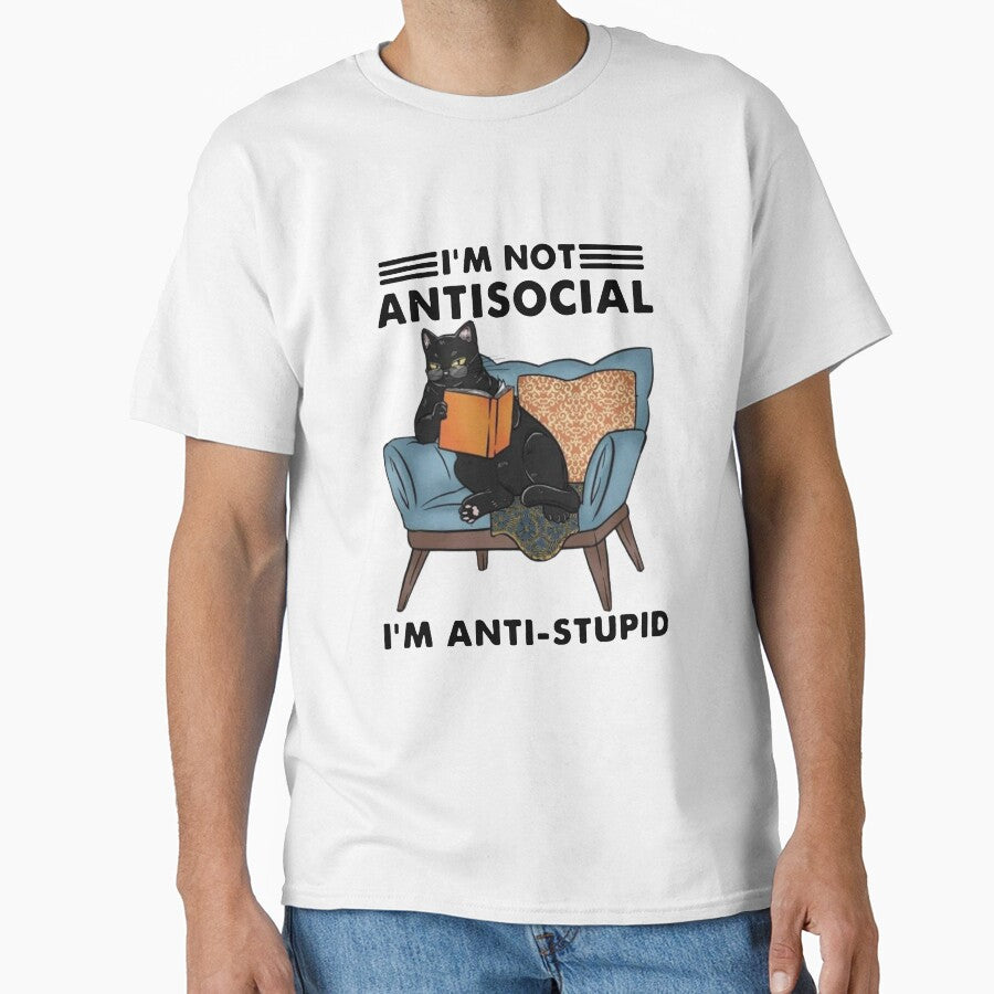I'm not antisocial i'm anti stupid, funny reading lovers saying by kind4you T-Shirts, Hoodie, Sweatshirt (Image 1)