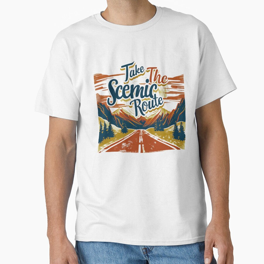 Take The Scenic Route- Adventure Design by SaadArtCo T-Shirts, Hoodie, Sweatshirt | BlankRebels.com (Image 1)
