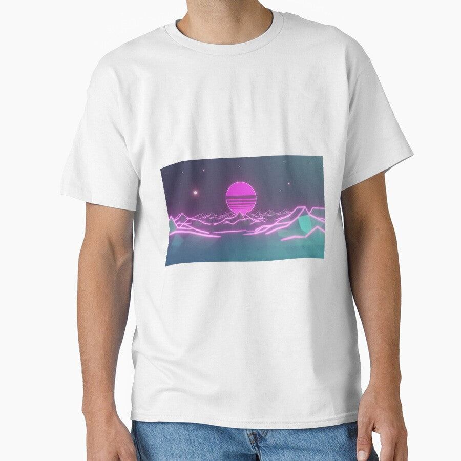Neon Vaporwave Retrowave Sun by Bien Design T-Shirts, Hoodie, Sweatshirt | BlankRebels.com (Image 1)