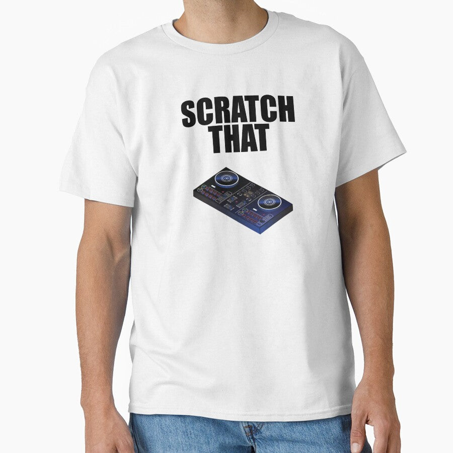 Scratch that, funny DJ design, mixing, scratching, music, gift for dj, disc jockey, turntable, dj controller by... (Image 1)