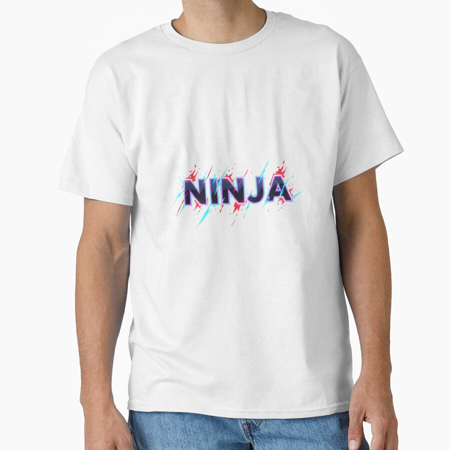 Neon Ninja Typography Design by Infinite Art Lab T-Shirts, Hoodie, Sweatshirt | BlankRebels.com (Image 1)