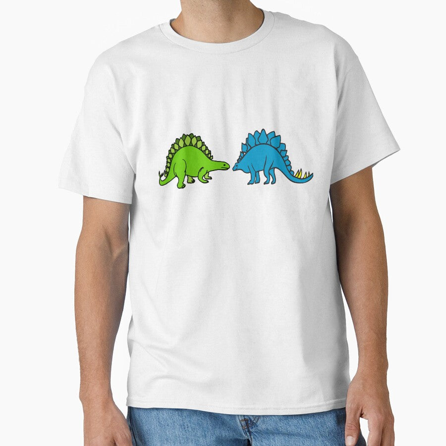 Dinosaur Couple Green & Blue Dinos by Wasef Baker T-Shirts, Hoodie, Sweatshirt | BlankRebels.com (Image 1)