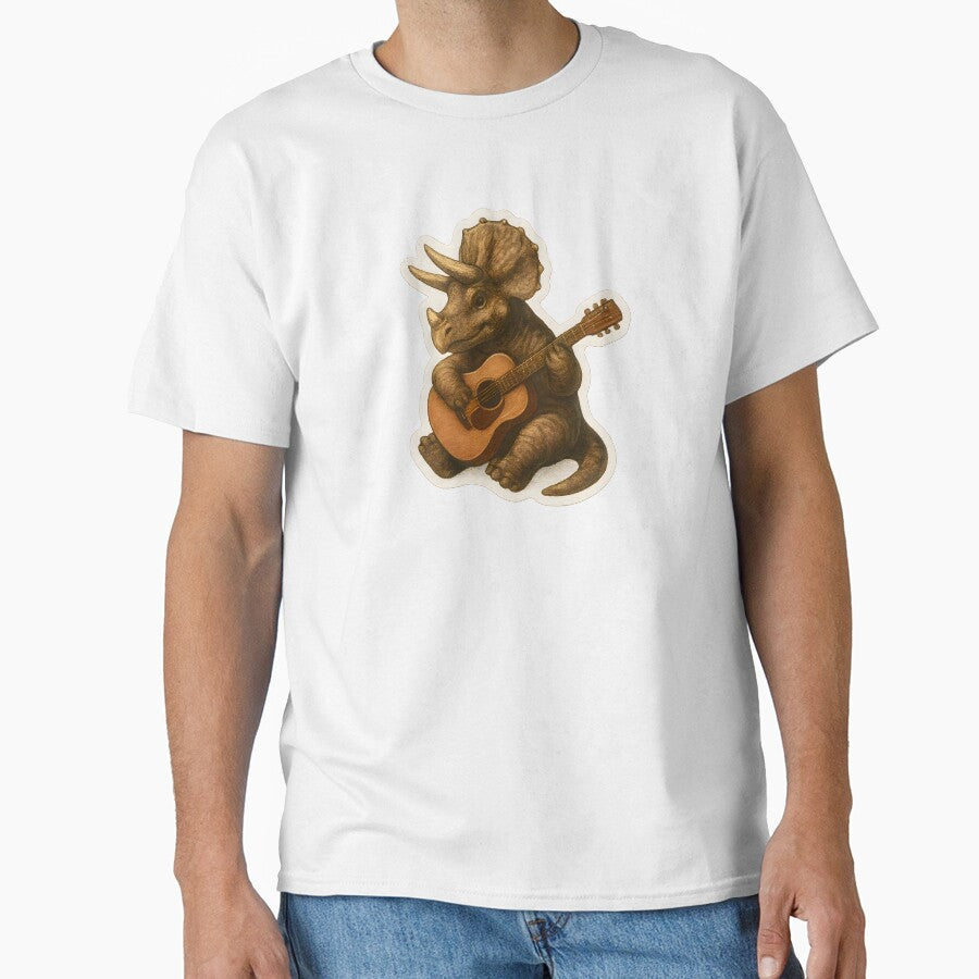 Dinosaur Playing Guitar by Yomere T-Shirts, Hoodie, Sweatshirt | BlankRebels.com (Image 1)