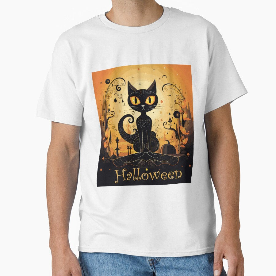 Halloween black cat by Mikakujumi T-Shirts, Hoodie, Sweatshirt | BlankRebels.com (Image 1)