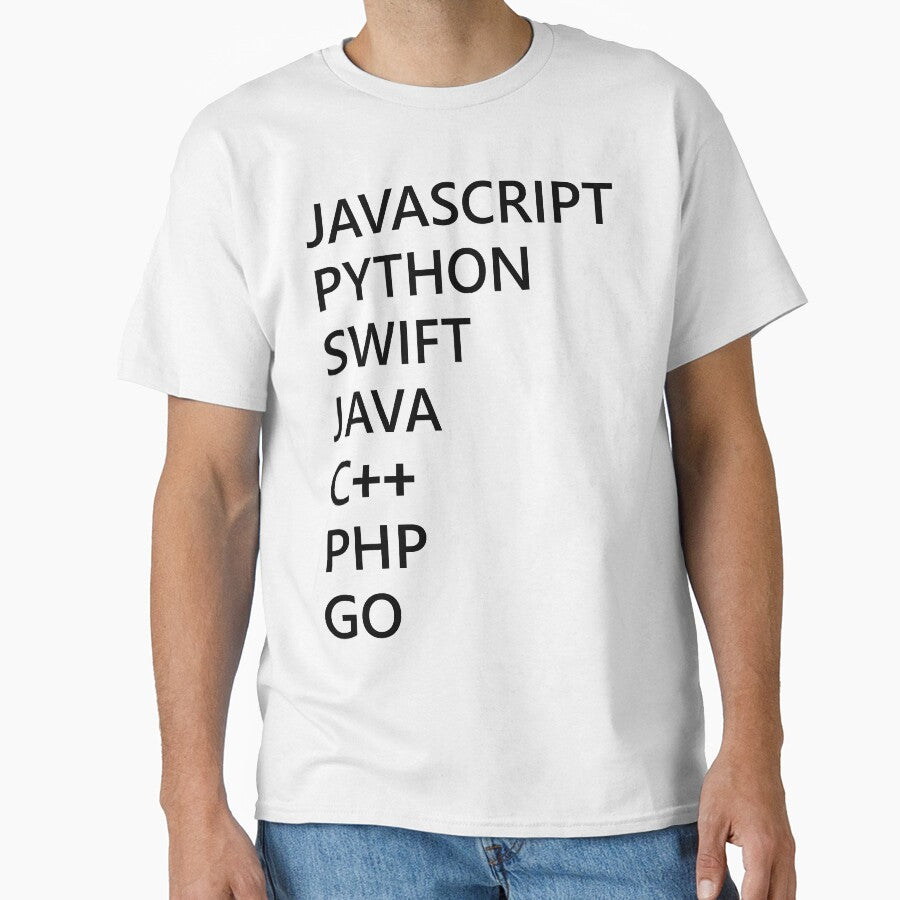 Programming Language Javascript Python Swift C++ Php Go For Programmer Coder Developer by AJAD212 T-Shirts,... (Image 1)
