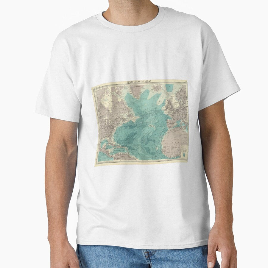 Vintage Map of The Atlantic Ocean (1922) by BravuraMedia T-Shirts, Hoodie, Sweatshirt | BlankRebels.com (Image 1)