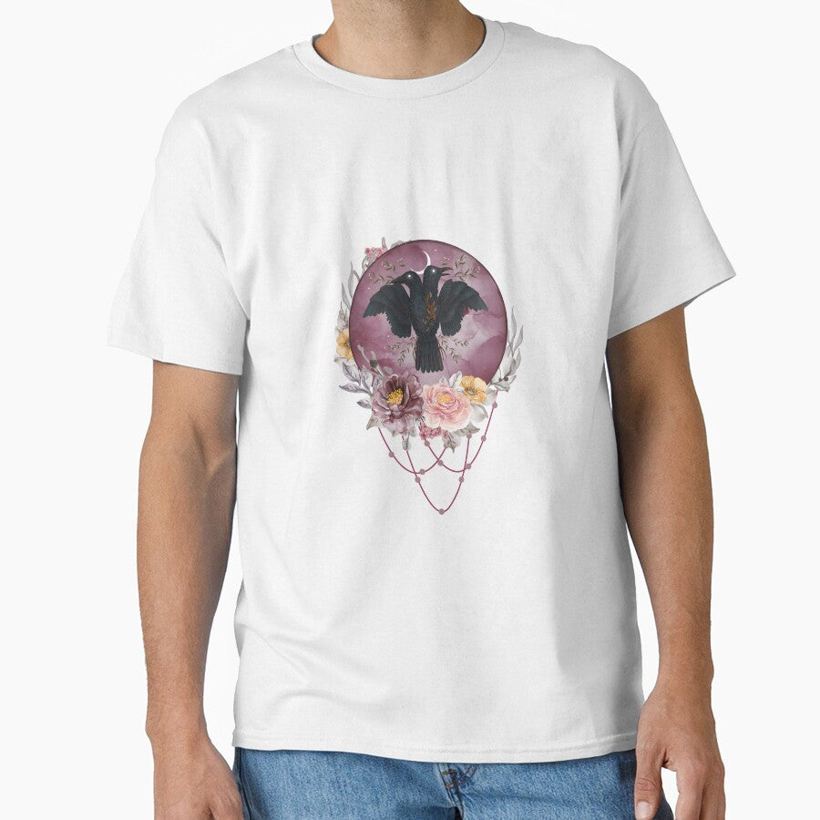 2 Headed Floral Raven by WearyWhimsy T-Shirts, Hoodie, Sweatshirt | BlankRebels.com (Image 1)