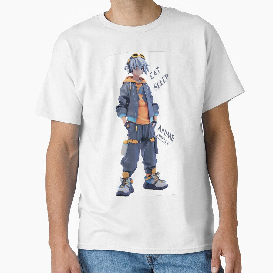 Eat Sleep Anime Repeat - Funny Otaku Quote T-shirt design by DINKLAB