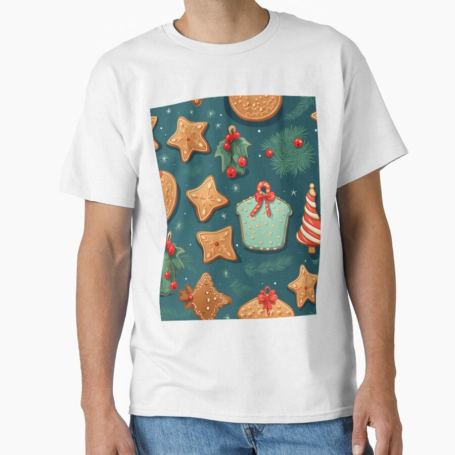 Christmas Cookies Pattern by NicolasGlowArt T-Shirts, Hoodie, Sweatshirt | BlankRebels.com (Image 1)