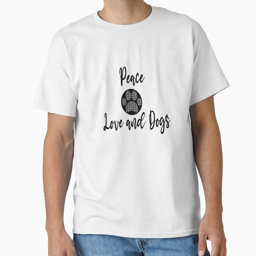 Love dogs and peace, Dog Lover by JUSTBEELEGANT T-Shirts, Hoodie, Sweatshirt | BlankRebels.com (Image 1)
