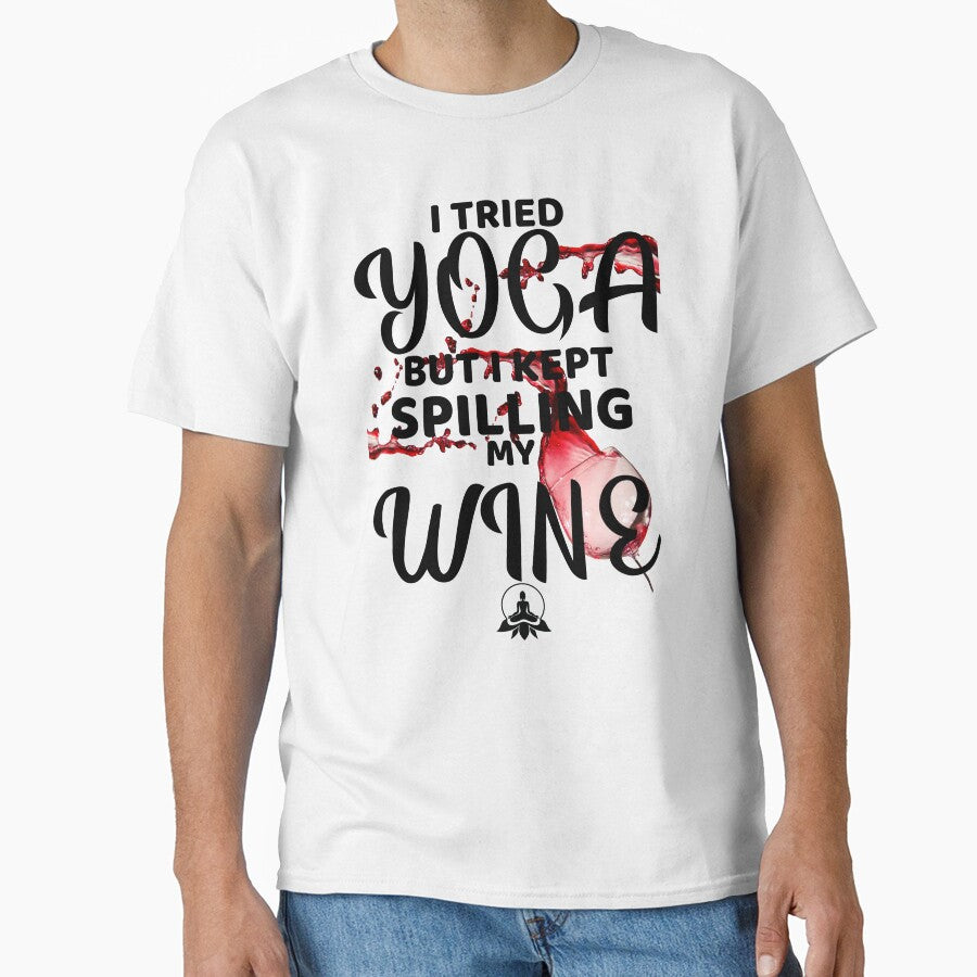 Yoga and Red Wine, Try Yoga, Fitness Fun by BitcoinBros T-Shirts, Hoodie, Sweatshirt | BlankRebels.com (Image 1)