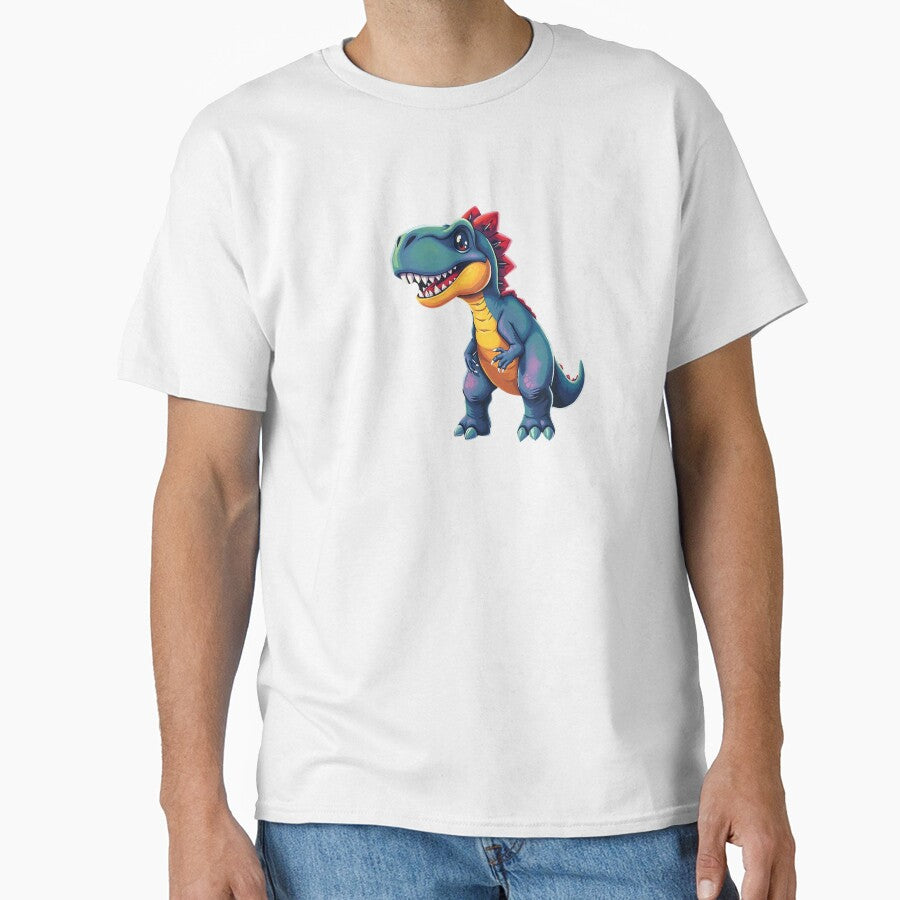 Colorful Cartoon Dinosaur design by VibeTCreations T-Shirts, Hoodie, Sweatshirt | BlankRebels.com (Image 1)