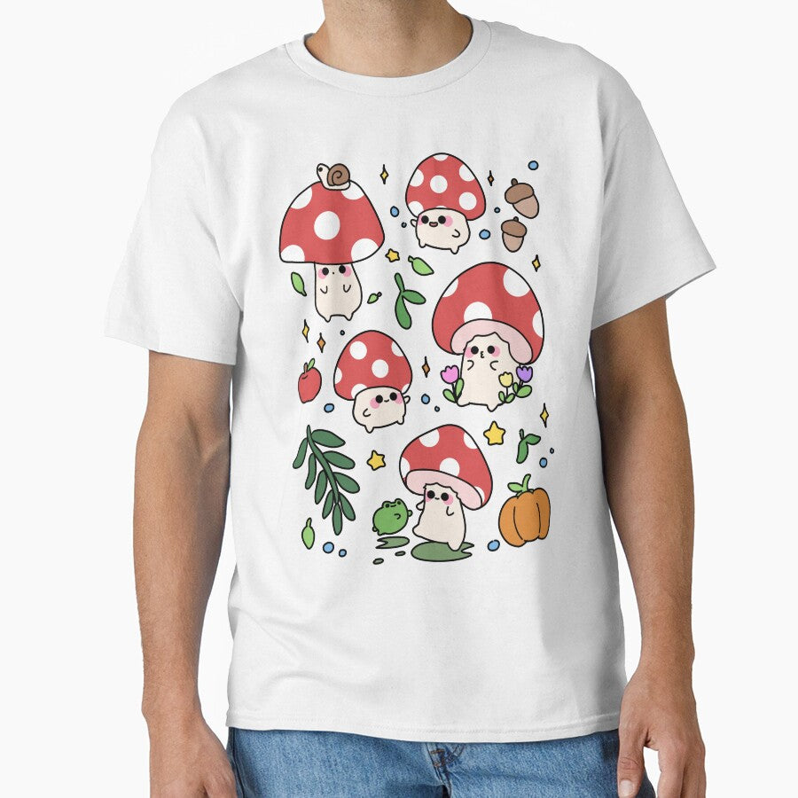 Cute Kawaii Mushroom #1 by Annisa Yuwanda T-Shirts, Hoodie, Sweatshirt | BlankRebels.com (Image 1)