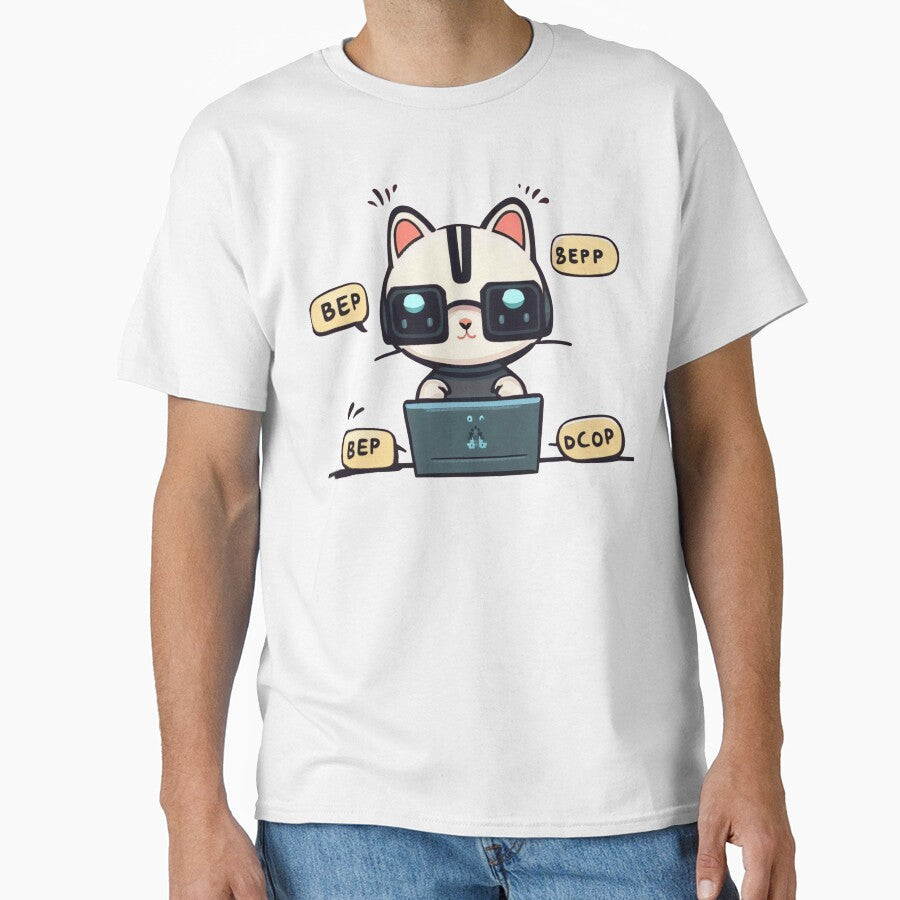 Programmer cat beep boop coding V2 by HipsterAnimals T-Shirts, Hoodie, Sweatshirt | BlankRebels.com (Image 1)