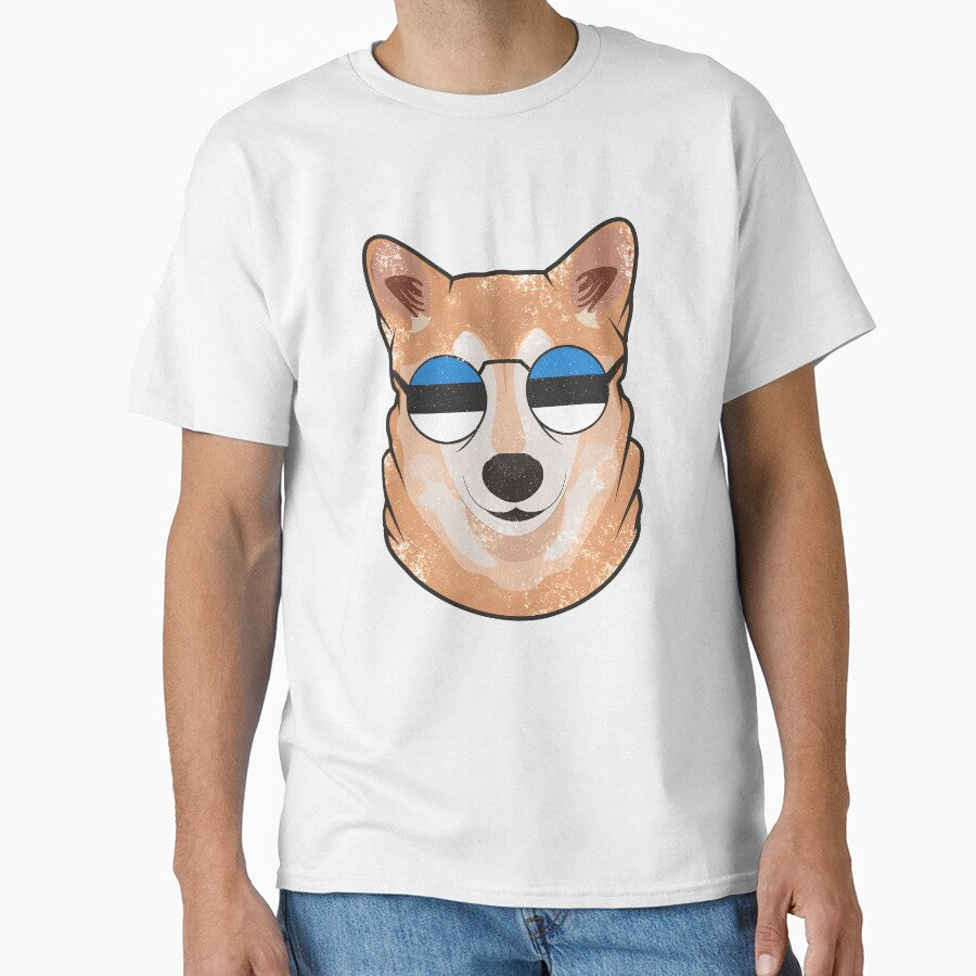 Vintage Patriotic Shiba Inu Estonian Flag by feether-store