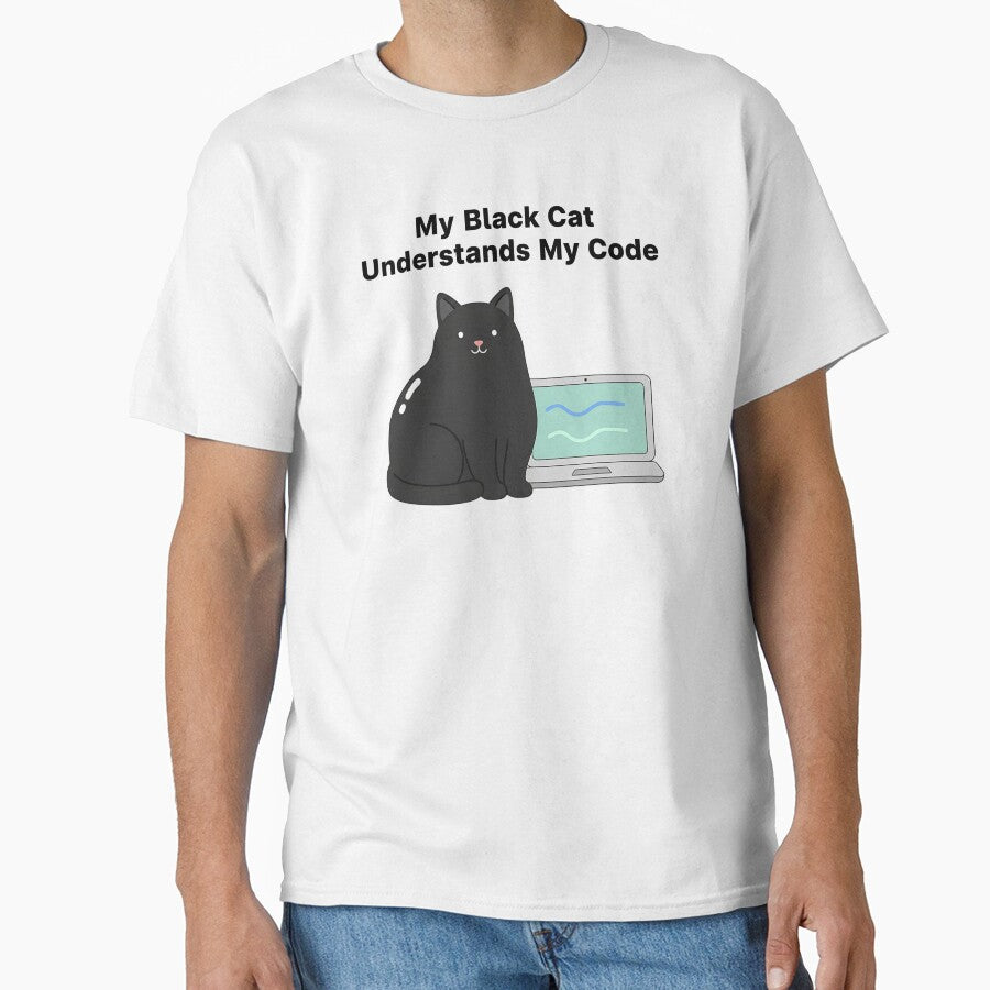 My Black Cat Understands My Code Software Developer Design by Muzgle T-Shirts, Hoodie, Sweatshirt | BlankRebels.com (Image 1)