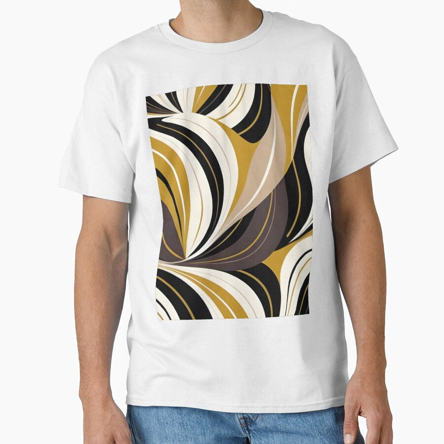 Mid Century Modern Abstract Botanical Fawn Dark Brown T-Shirts, Hoodie, Sweatshirt