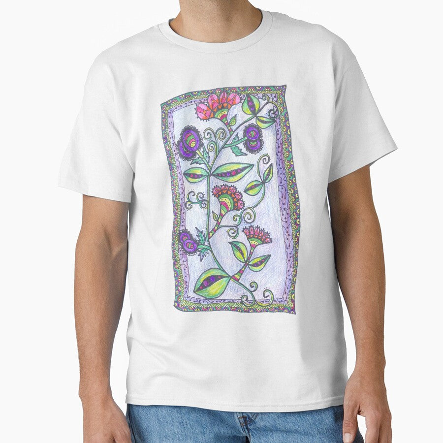 Floral Doodle Art Design by JackiesTshirts T-Shirts, Hoodie, Sweatshirt | BlankRebels.com (Image 1)