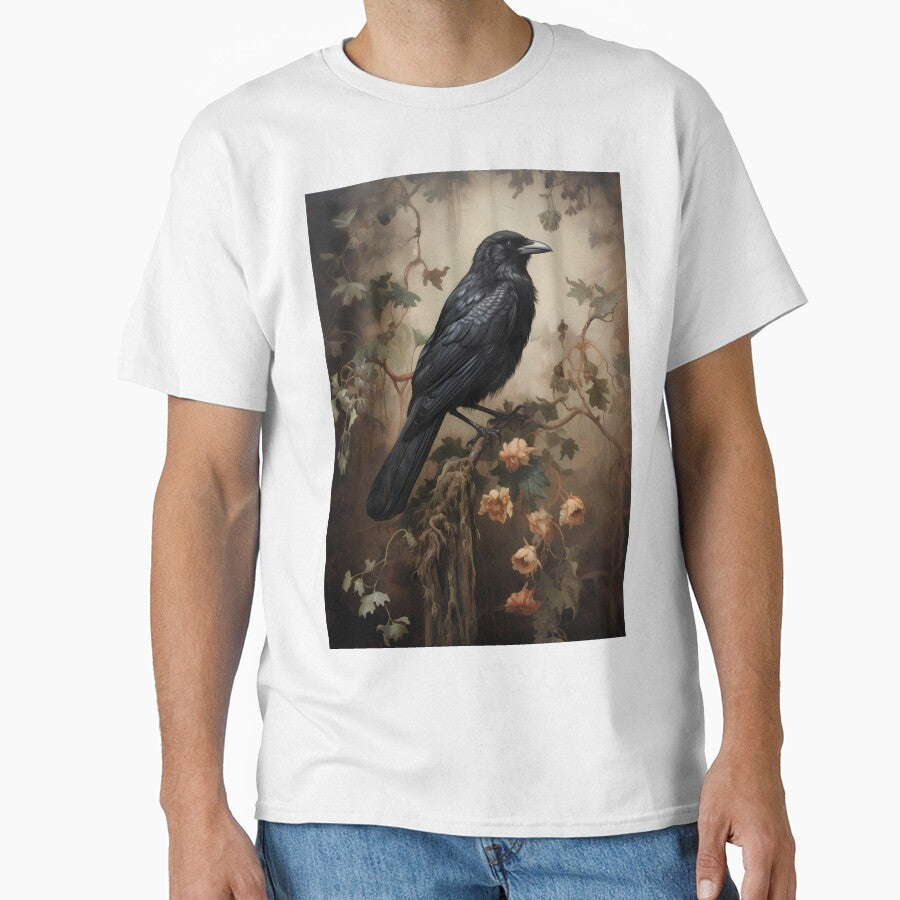 The lonely crow dark academia gothic cottagecore decor by Mehak  Khan T-Shirts, Hoodie, Sweatshirt (Image 1)