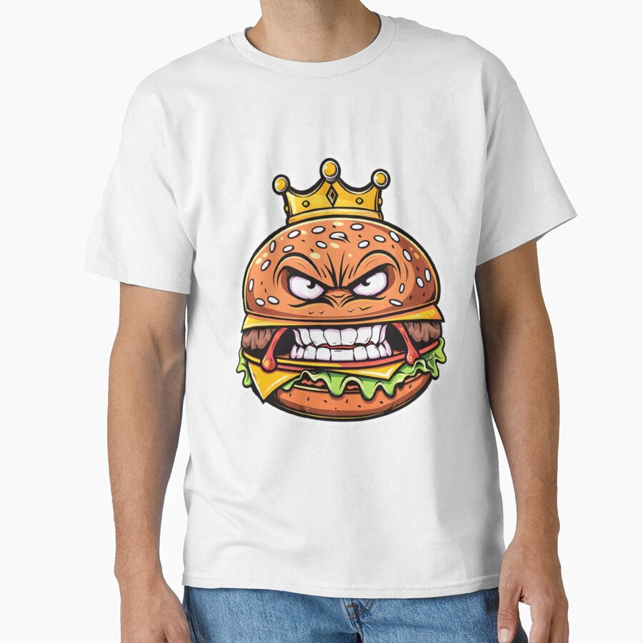 Angry Cheese Burger King by shortie-aiart T-Shirts, Hoodie, Sweatshirt | BlankRebels.com (Image 1)