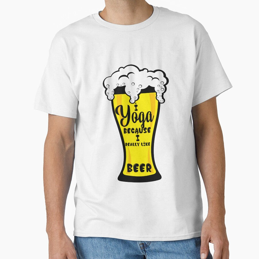 Yoga And Beer, I Really Like Yoga by BitcoinBros T-Shirts, Hoodie, Sweatshirt | BlankRebels.com (Image 1)