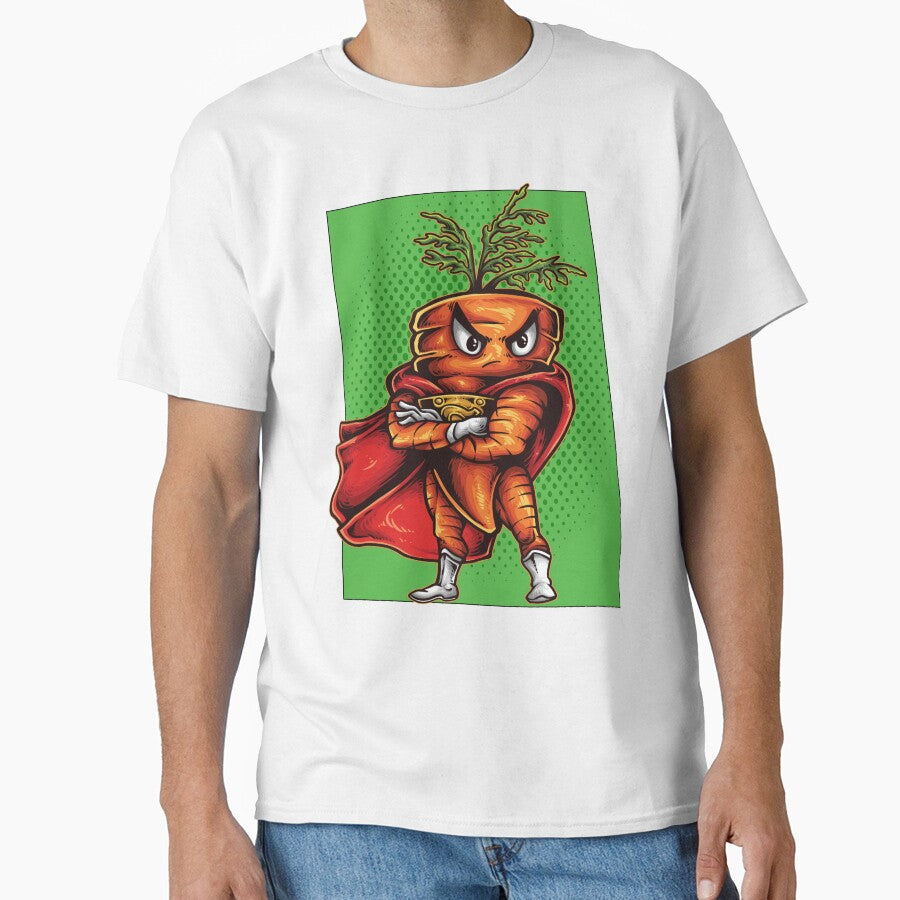 Foodie Superhero Angry Carrot by ProjectX23 T-Shirts, Hoodie, Sweatshirt | BlankRebels.com (Image 1)