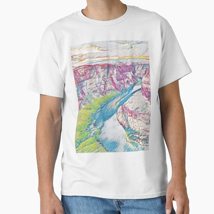 GALATHI Horseshoe River Bend - Mountain by Galathi Designs T-Shirts, Hoodie, Sweatshirt | BlankRebels.com (Image 1)